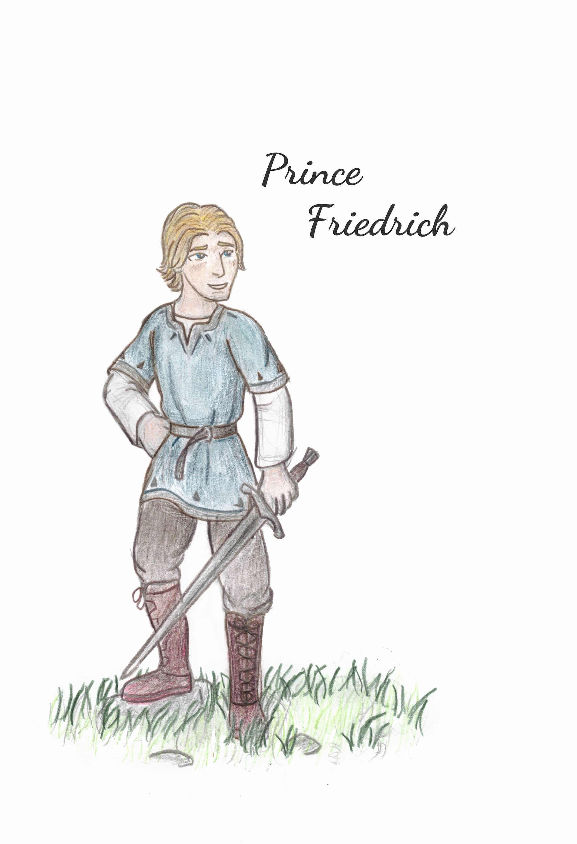 A drawing of Prince Friedrich